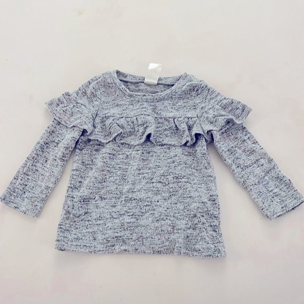 Osh Kosh Girls Shirt Heather Grey 6-9M